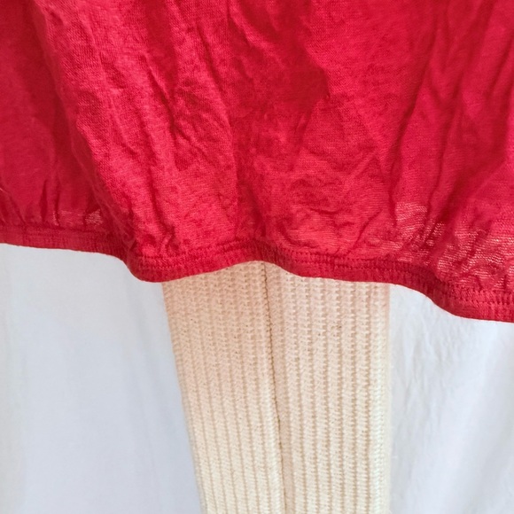 Elie Tahari dark coral semi sheer top - Picture 4 of 8